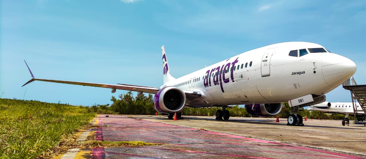 Arajet recibió tercer boeing 737 max, primeros 23 destinos